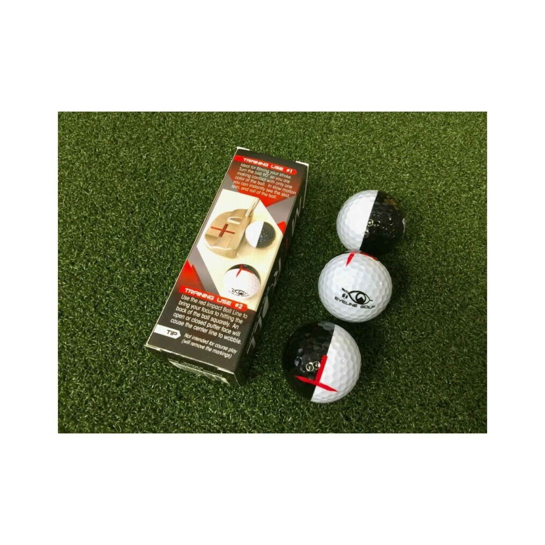 Förpackning med 3 kulor EyeLine Golf