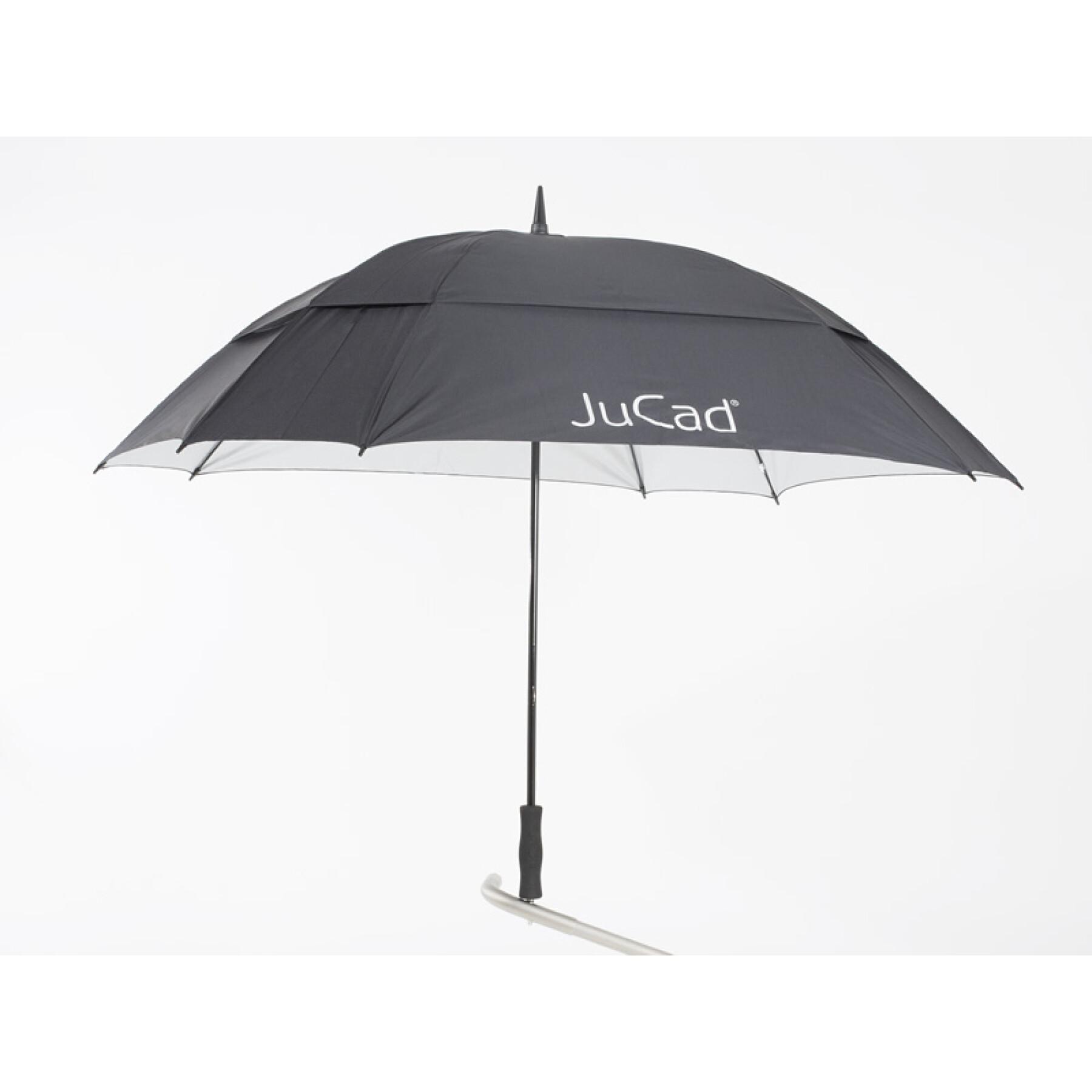 Fyrkantigt teleskopiskt paraply med dubbelskärm och skaft JuCad