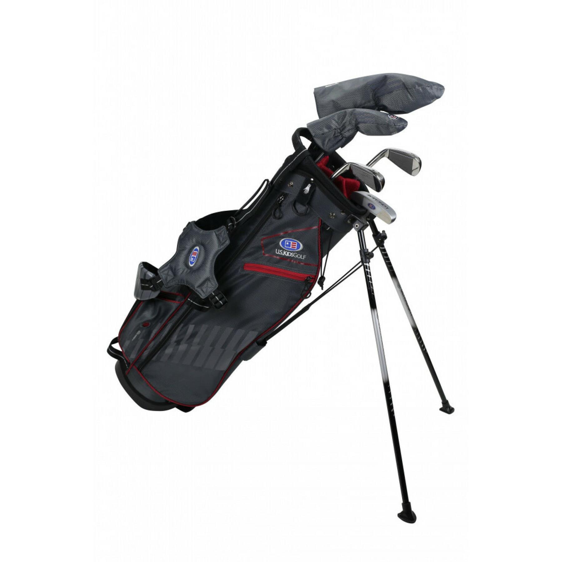 Kit (väska + 5 klubbor) vänsterhänt pojke U.S Kids Golf ultralight us60 2020