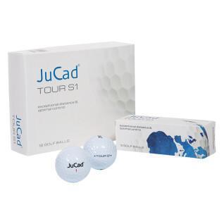 Låda med 12 golfbollar JuCad Tour s1